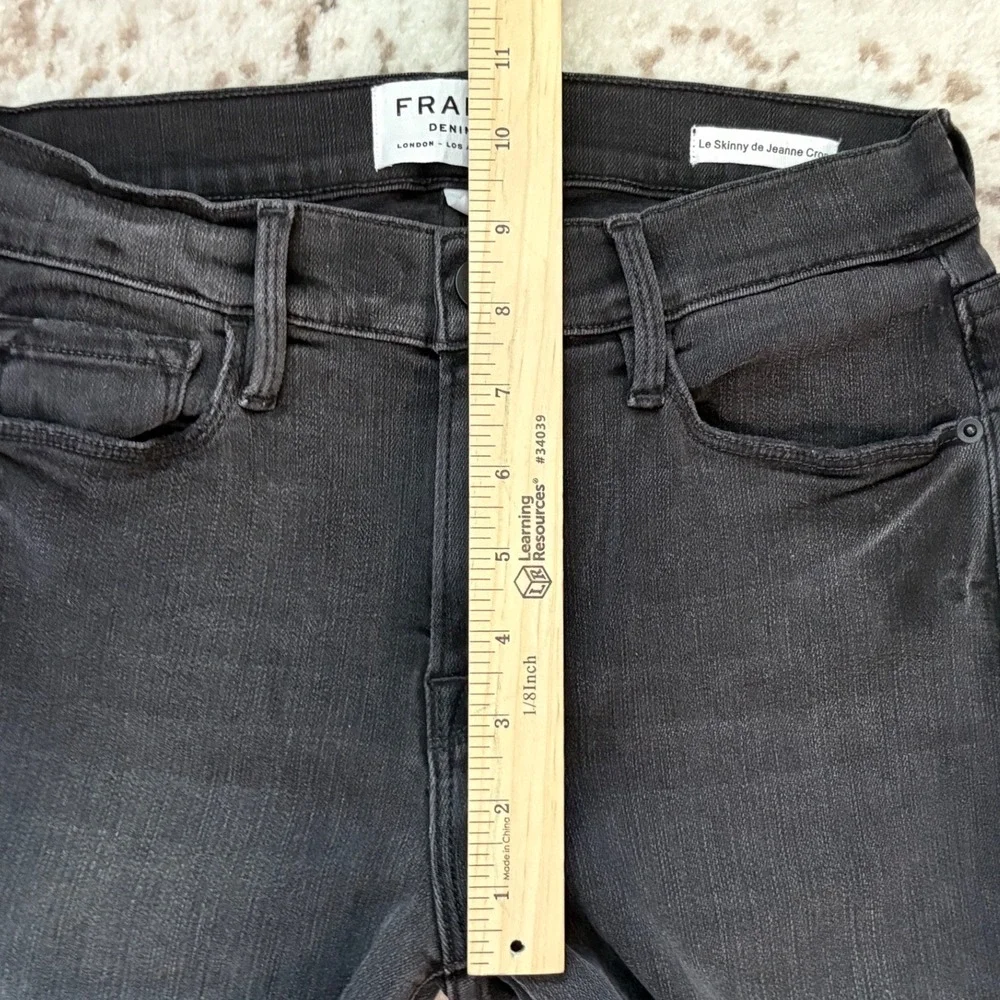 FRAME Women's Size 27 Le Skinny‎ de Jeanne Crop Jeans Black Denim NWT